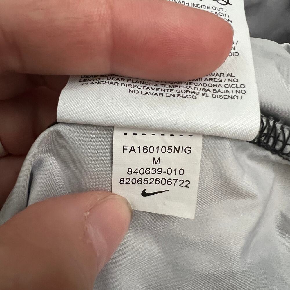 Nike Y2K Black Layered Mesh Detail Racerback Sport Tank Top White Swoosh Size M - Picture 8 of 8
